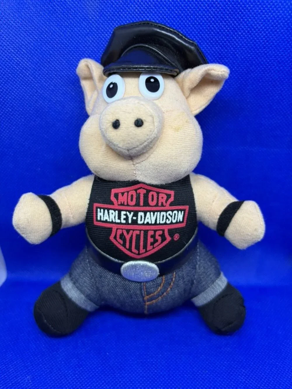 Rare! Vintage HARLEY DAVIDSON 'BIKER PIG' Collectible Plush Toy ~ 8